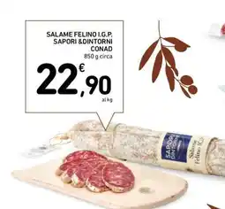Conad SALAME FELINO I.G.P., SAPORI&DINTORNI CONAD offerta
