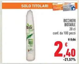 Conad BICCHIERI BIOTABLE offerta