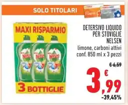 Conad Detersivo Liquido per Stoviglie Nelsen offerta