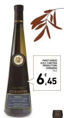Conad Pinot Grigio D.O.C. Cantina Produttori Còrmons offerta