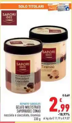 Conad GELATO MULTISTRATO SAPORIGIDEE CONAD offerta