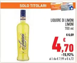 Conad LIQUORE DI LIMONI LIMONI offerta