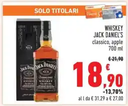 Conad Whiskey Jack Daniel's offerta
