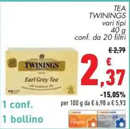 Conad TEA TWININGS vari tipi offerta