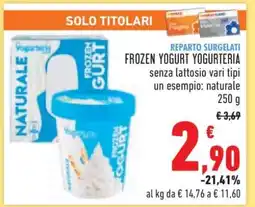 Conad FROZEN YOGURT YOGURTERIA offerta