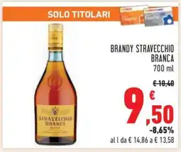 Conad Brandy Stravecchio Branca offerta