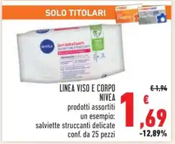 Conad LINEA VISO E CORPO NIVEA offerta