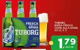Extra Supermercati Tuborg birra fresca come alla spina offerta