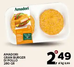 Extra Supermercati Amadori gran burger di pollo offerta