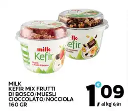 Extra Supermercati Milk kefir mix frutti di bosco/muesli cioccolato/nocciola offerta