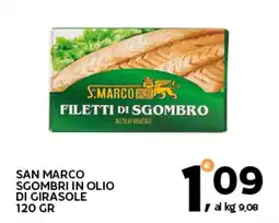Extra Supermercati San marco sgombri in olio di girasole offerta