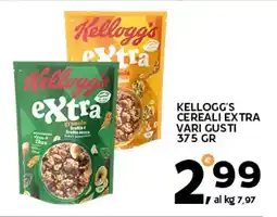 Extra Supermercati Kellogg's cereali extra vari gusti offerta