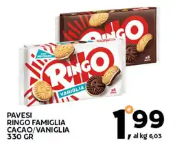 Extra Supermercati Pavesi ringo famiglia cacao/vaniglia offerta
