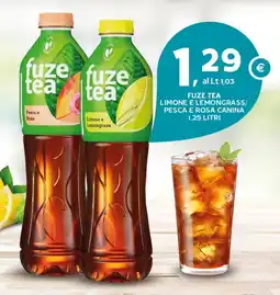 Extra Supermercati Fuze tea limone e lemongrass/ pesca e rosa canina offerta