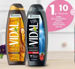 Extra Supermercati Vidal doccia energy sport/ argan oil/ white musk offerta