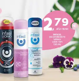 Extra Supermercati Infasil deodorante spray vari tipi offerta