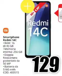 MediaWorld Smartphone Redmi 14C offerta