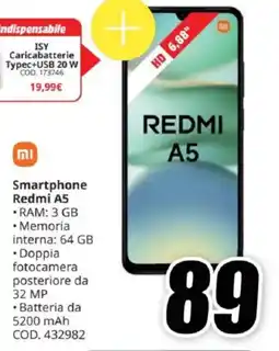 MediaWorld Smartphone Redmi A5 offerta