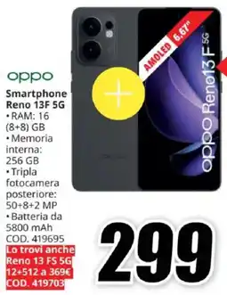 MediaWorld oppo Smartphone Reno 13F 5G offerta