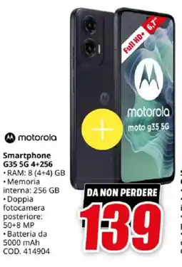 MediaWorld motorola Smartphone G35 5G 4+256 offerta