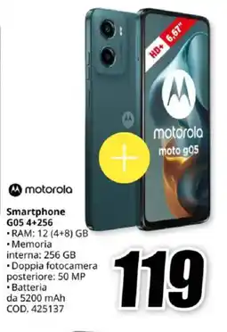 MediaWorld motorola Smartphone G05 4+256 offerta