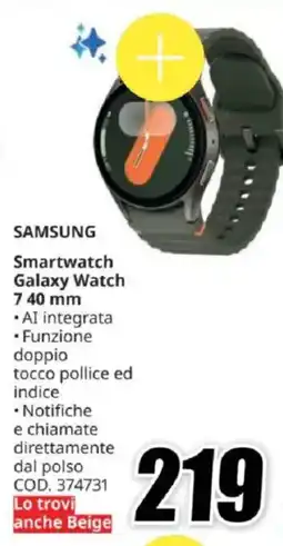 MediaWorld SAMSUNG Smartwatch Galaxy Watch 7 40 mm offerta