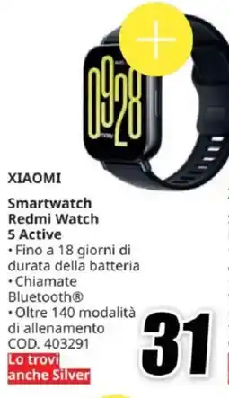MediaWorld XIAOMI Smartwatch Redmi Watch 5 Active offerta