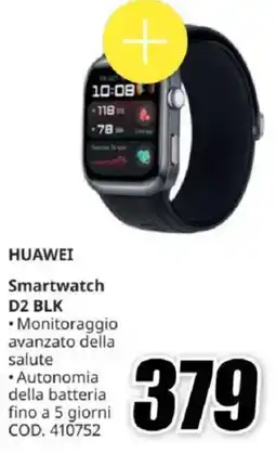 MediaWorld HUAWEI Smartwatch D2 BLK offerta