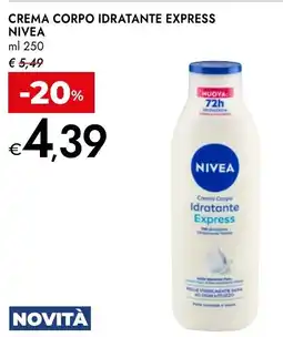 Bennet Nivea crema corpo idratante express offerta