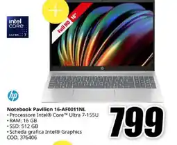 MediaWorld hp Notebook Pavilion 16-AF0011NL offerta