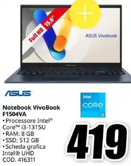 MediaWorld ASUS Notebook VivoBook F1504VA offerta