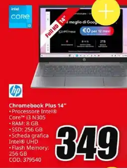 MediaWorld hp Chromebook Plus 14" offerta