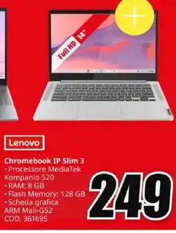 MediaWorld Lenovo Chromebook IP Slim 3 offerta