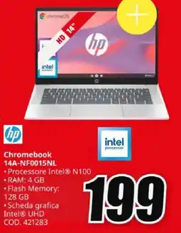 MediaWorld hp Chromebook 14A-NF0015NL offerta