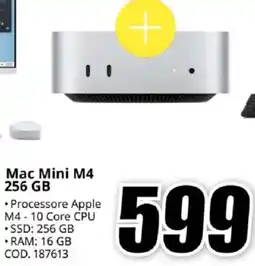 MediaWorld Mac Mini M4 256 GB offerta