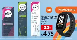 Bennet Veet strisce depilatorie viso pelli normali offerta