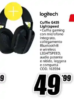 MediaWorld logitech Cuffie G435 Lightspeed offerta