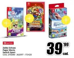 MediaWorld Zelda Echoes Paper Mario Switch Sport offerta