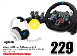 MediaWorld logitech Volante G29 con Cuffia Astro A10 offerta