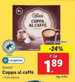 Lidl Gelatelli Coppa al caffè offerta