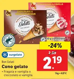 Lidl Bon Gelati Cono gelato offerta