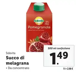 Lidl Solevita Succo di melagrana offerta