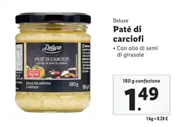 Lidl Deluxe Paté di carciofi offerta