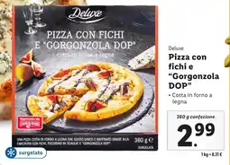 Lidl Deluxe Pizza con fichi e "Gorgonzola DOP" offerta