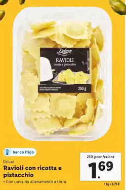 Lidl Deluxe Ravioli con ricotta e pistacchio offerta