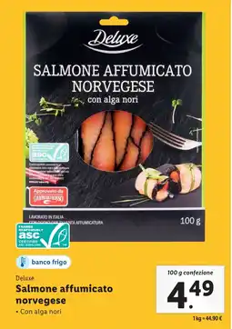Lidl Deluxe Salmone affumicato norvegese offerta