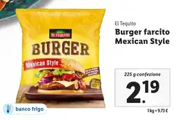 Lidl El Tequito Burger farcito Mexican Style offerta