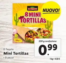 Lidl El Tequito Mini Tortillas offerta