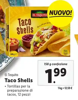 Lidl El Tequito Taco Shells offerta