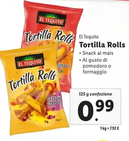 Lidl El Tequito Tortilla Rolls offerta